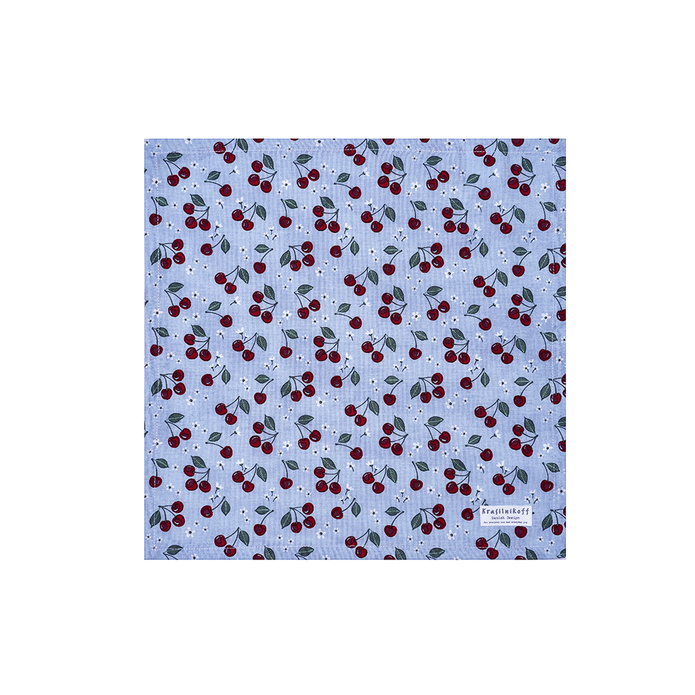 Stoffserviette Cherries blue