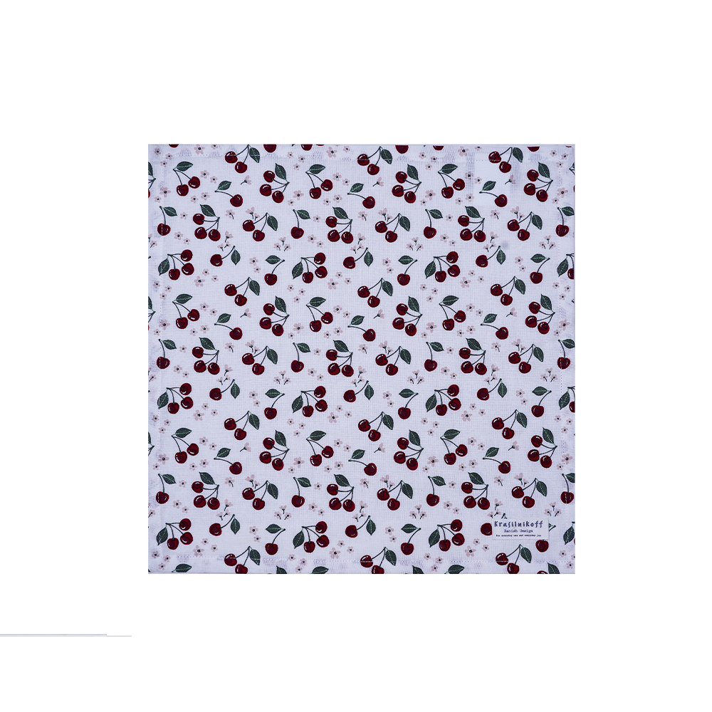 Stoffserviette Cherries white
