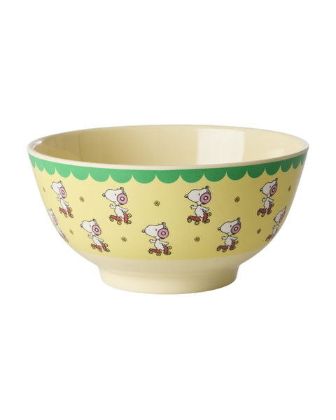 Melaminschüssel M Snoopy Print soft yellow