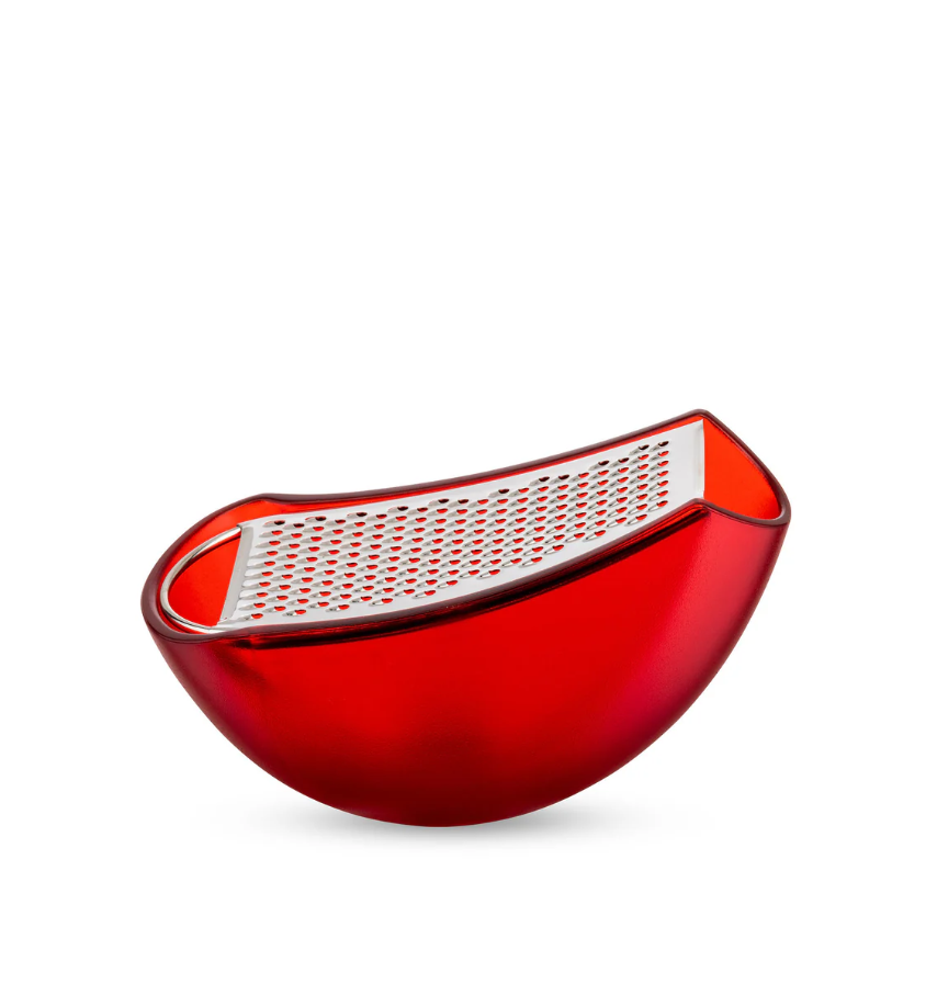 Reibe mit Käsedose Parmenide rot