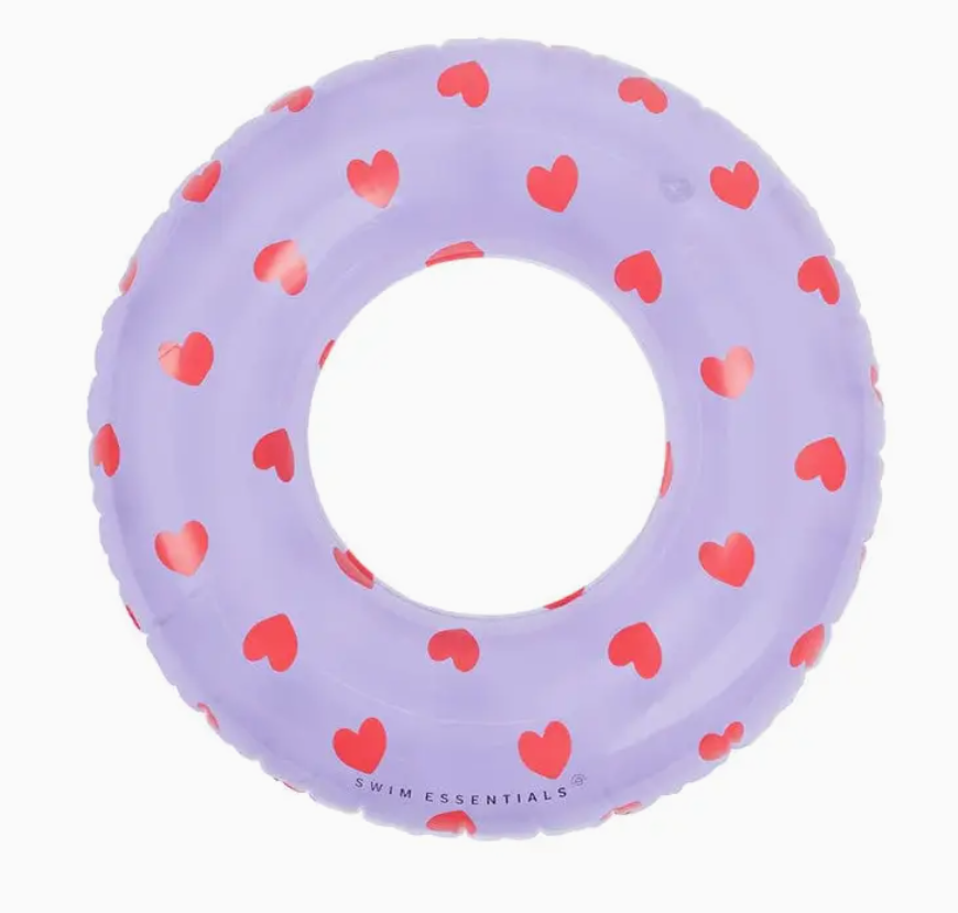Schwimmreifen süße Herzen lila Ø 55 cm