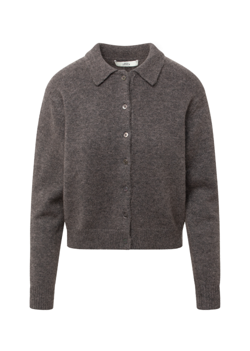 Cashmere Cardigan Gina braun meliert