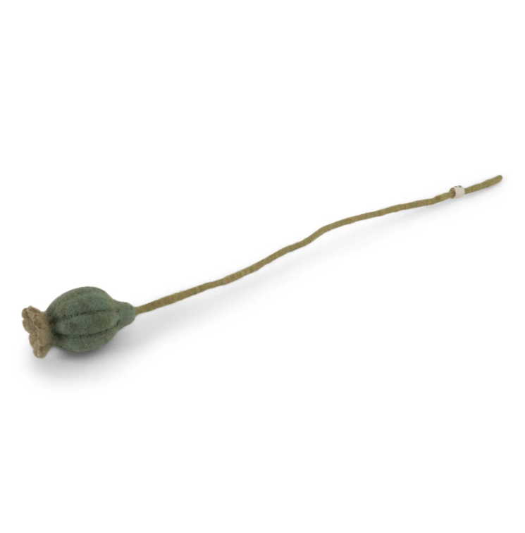 Filzblume Mohn Dusty green
