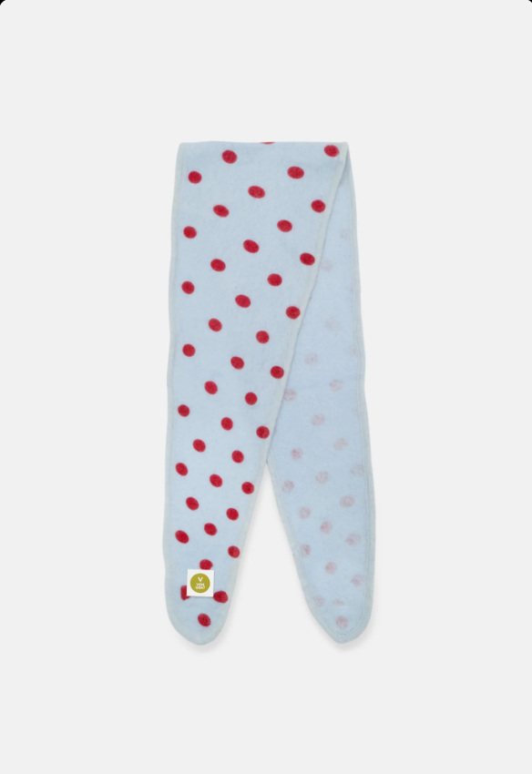 Windboard Polka Dots Cashmere hellblau/ rot
