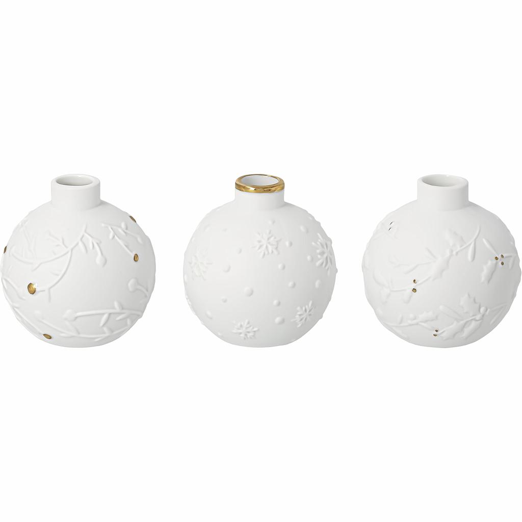 Vase Winterkugel 3er Set