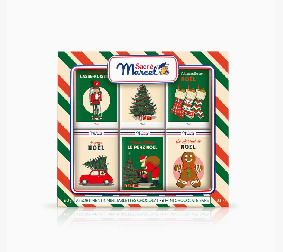 6 Minitafeln Schokolade X-Mas Edition
