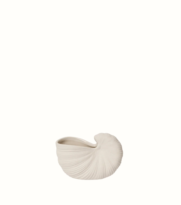 Vase SHELL off white mini