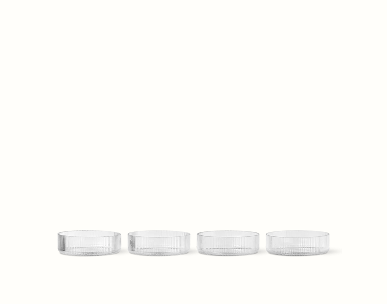 Schalen RIPPLE 4er Set clear