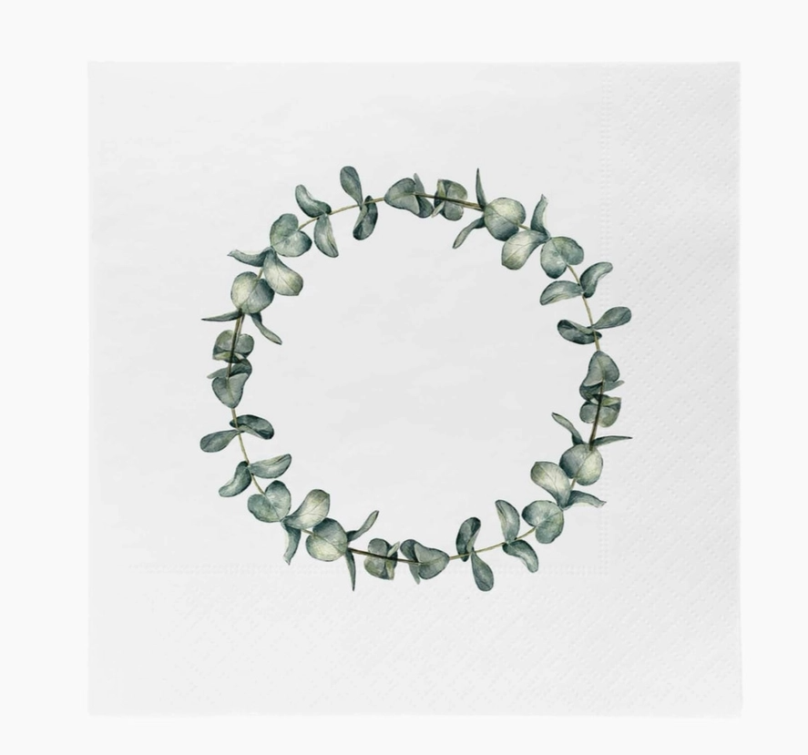 Servietten Eucalyptus Kranz