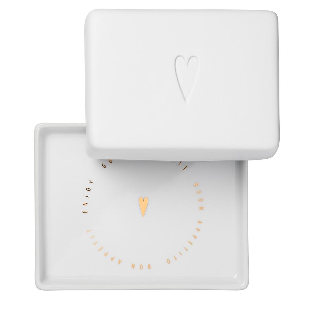POESIE ET TABLE Butterdose Herz
