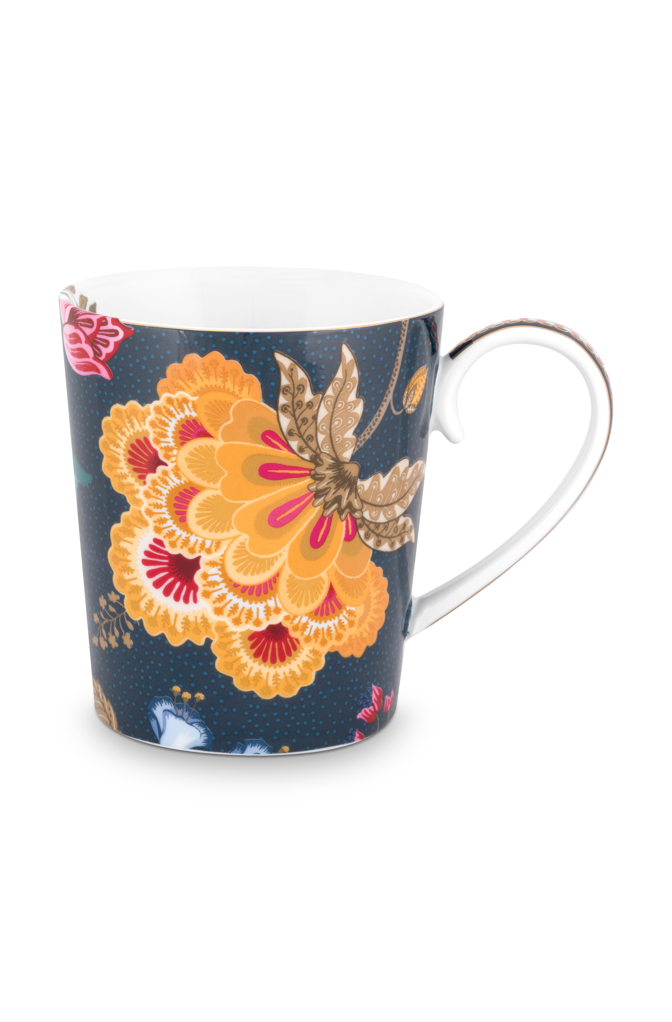 Tasse Alphabet Floral Fantasy Blue D