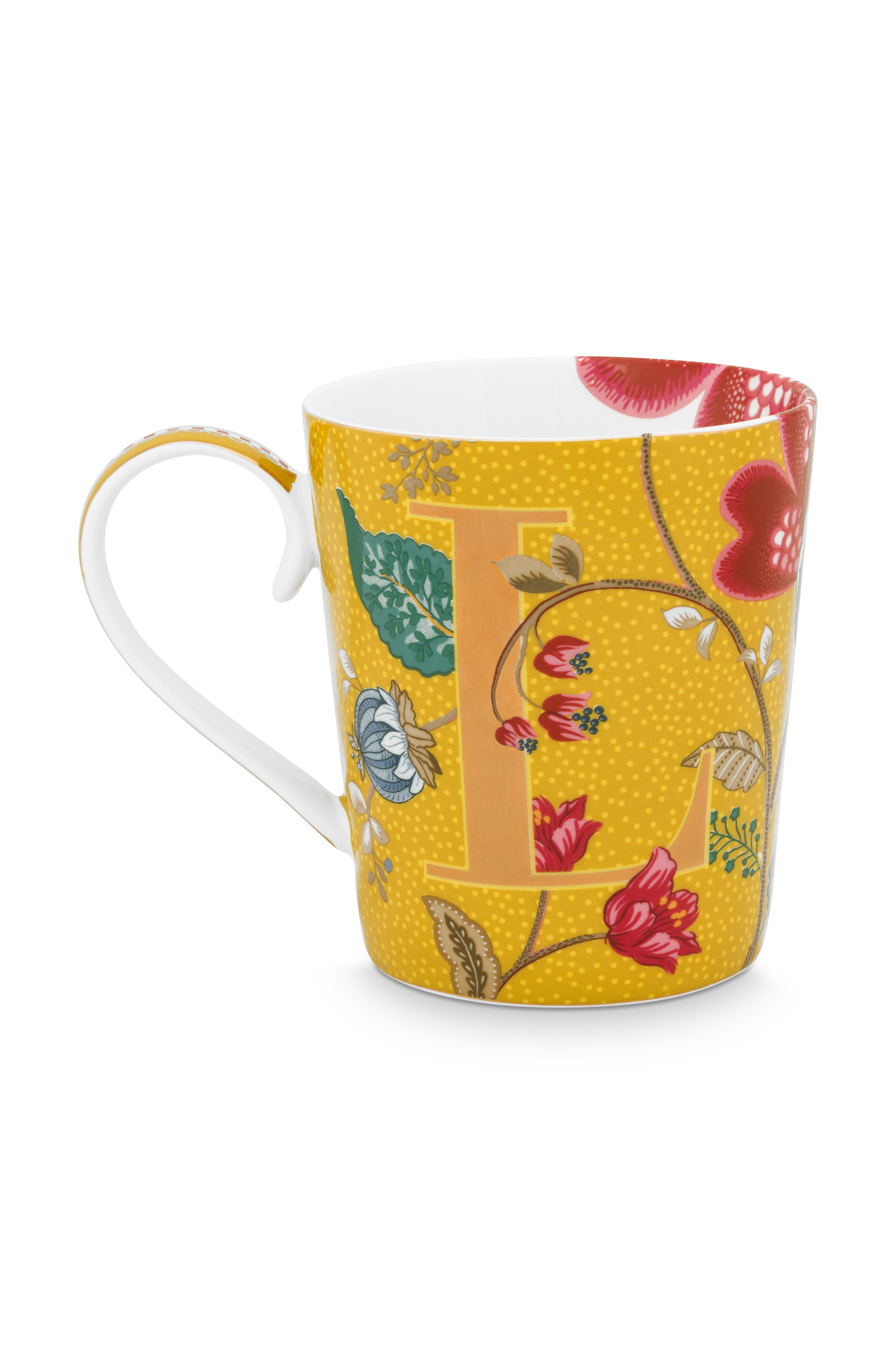 Tasse Alphabet Blushing Birds Yellow R