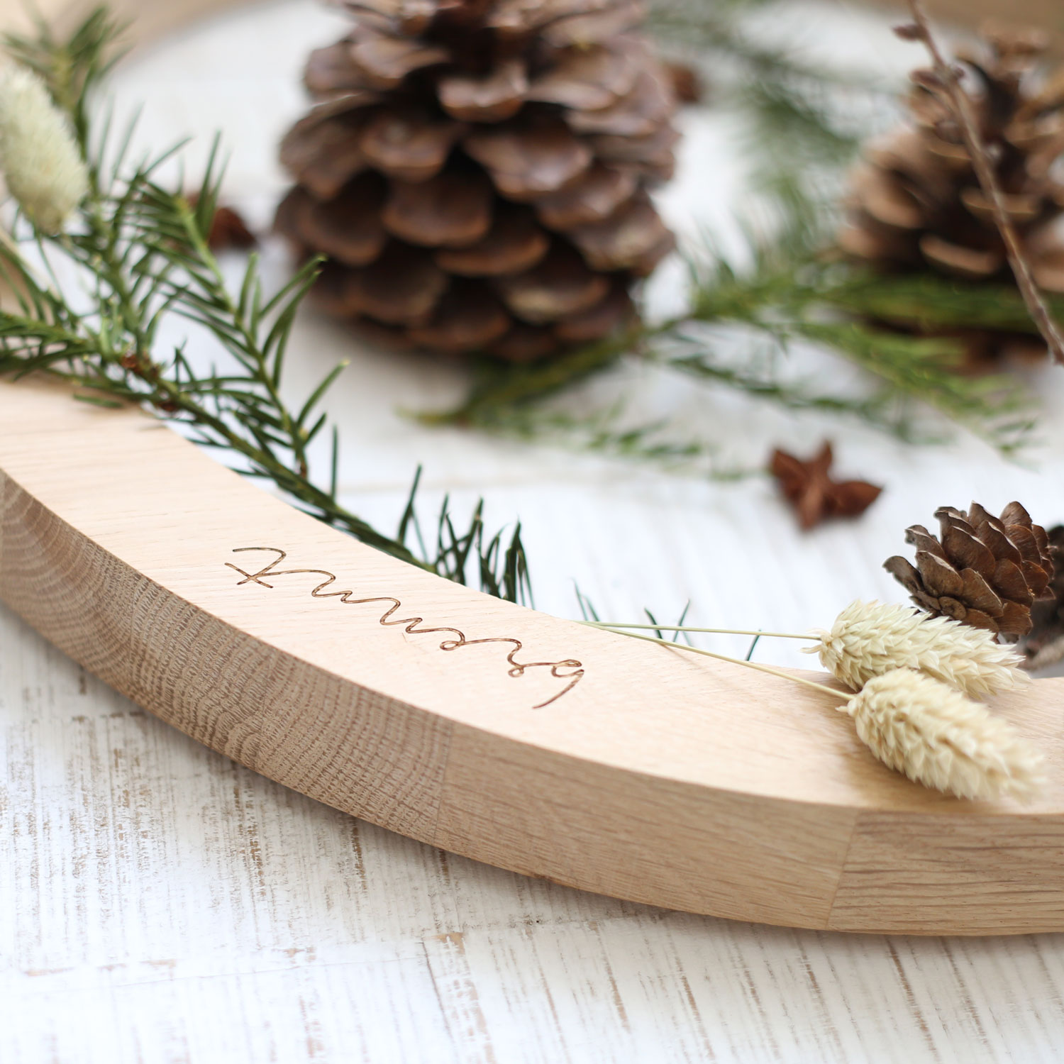Adventkranz aus Eiche