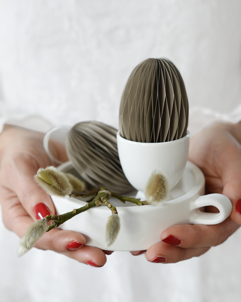 Papier Osterei moss gray