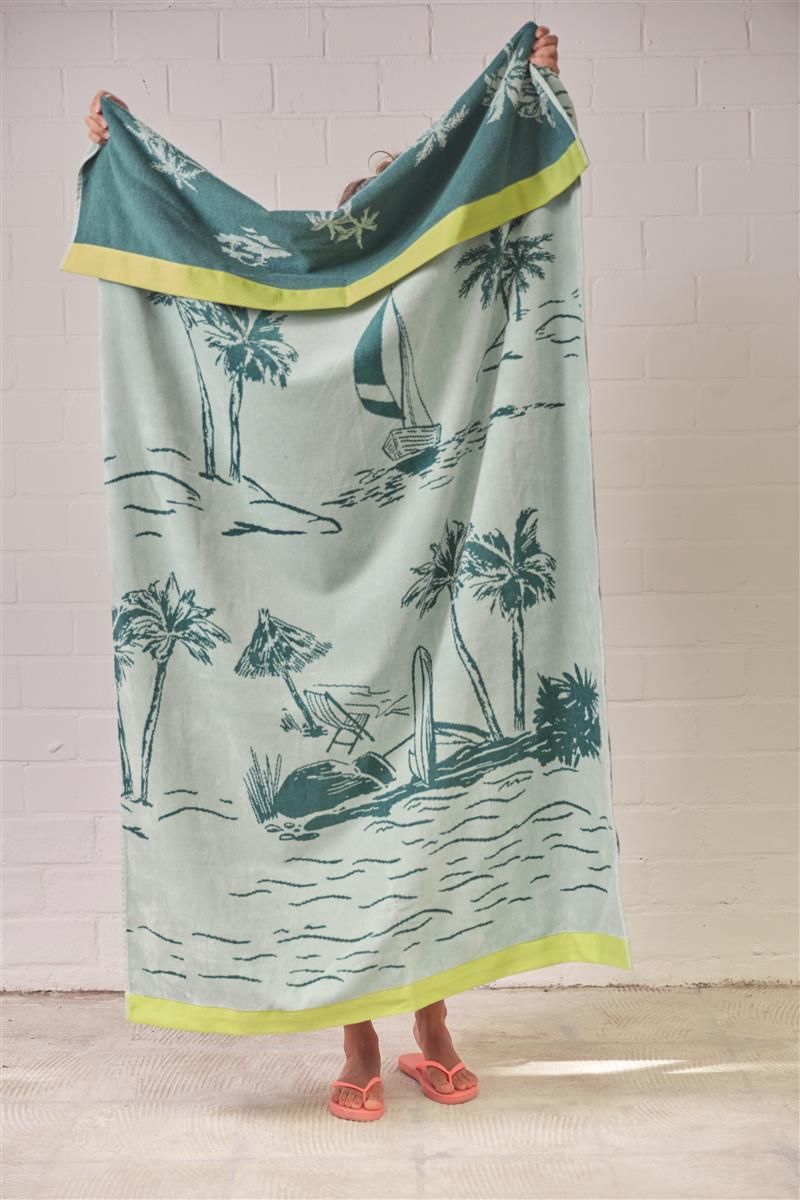 Strandtuch Oceano Blue Green 100 x 180 cm