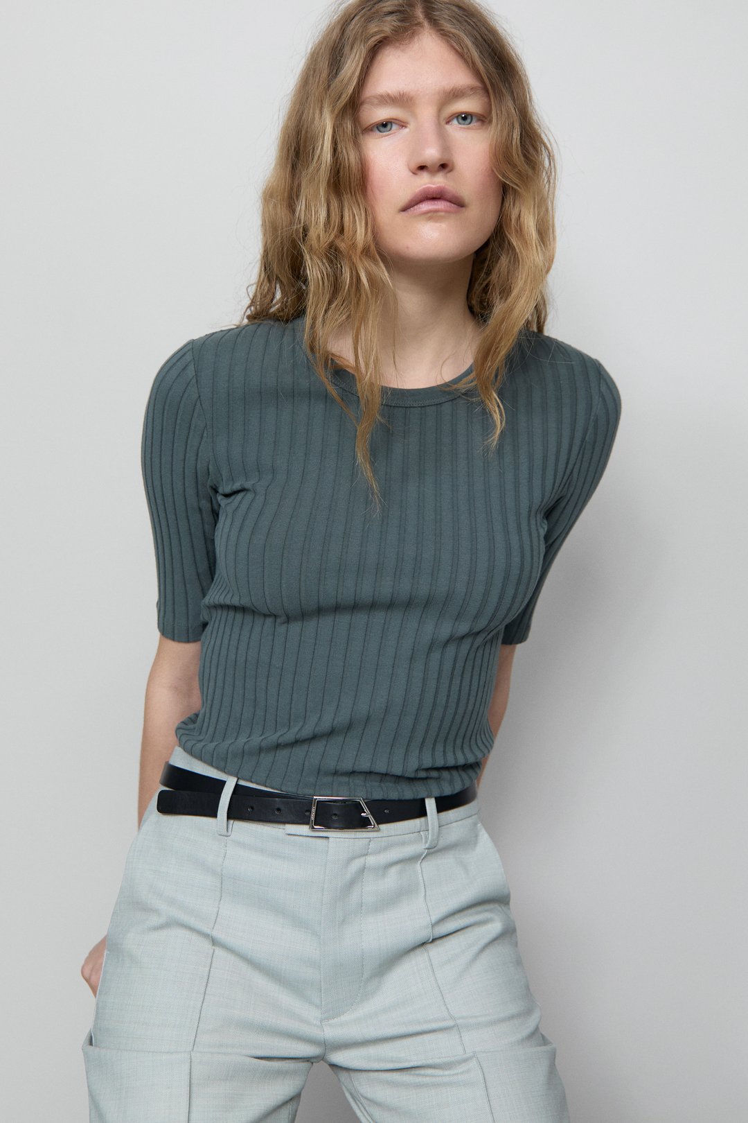 Shirt Baumwollmix pini green
