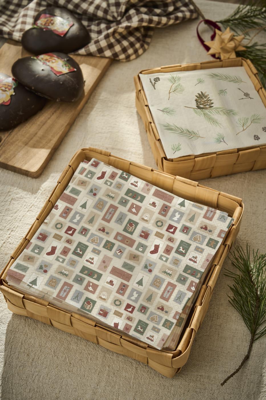 Servietten Weihnachtsbriefmarken