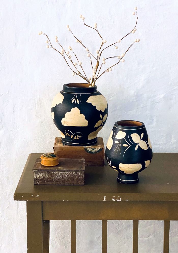 Vase Inez Black