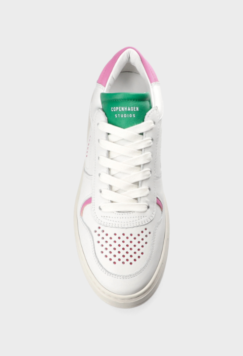 Sneaker CPH76 leather mix white/green