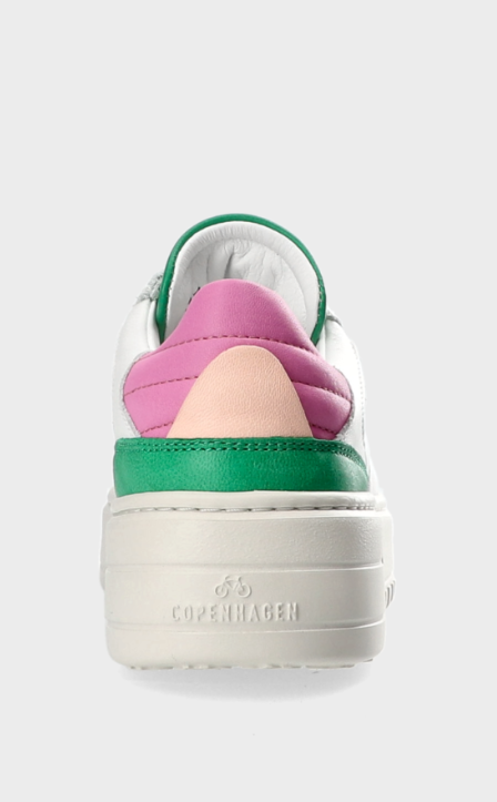 Sneaker CPH76 leather mix white/green