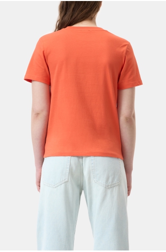 T-Shirt Embroidered washed red