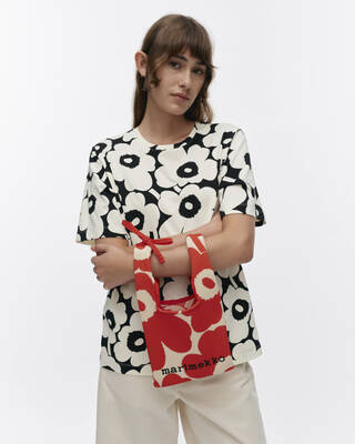 Tasche KNITTED Unikko mini pink/beige