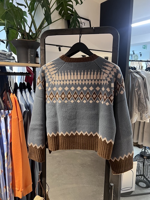 Kaschmir Jacquard Sweater Highgate sea pine