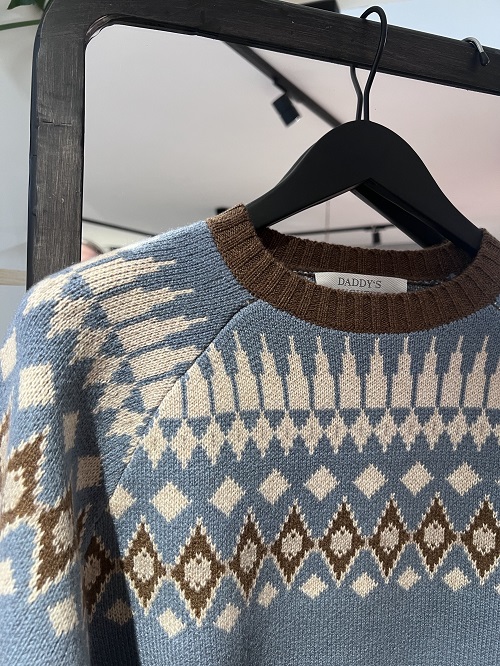 Kaschmir Jacquard Sweater Highgate sea pine