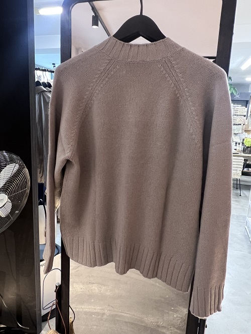 Kaschmir Zopf-Pullover Manley V-Ausschnitt flake