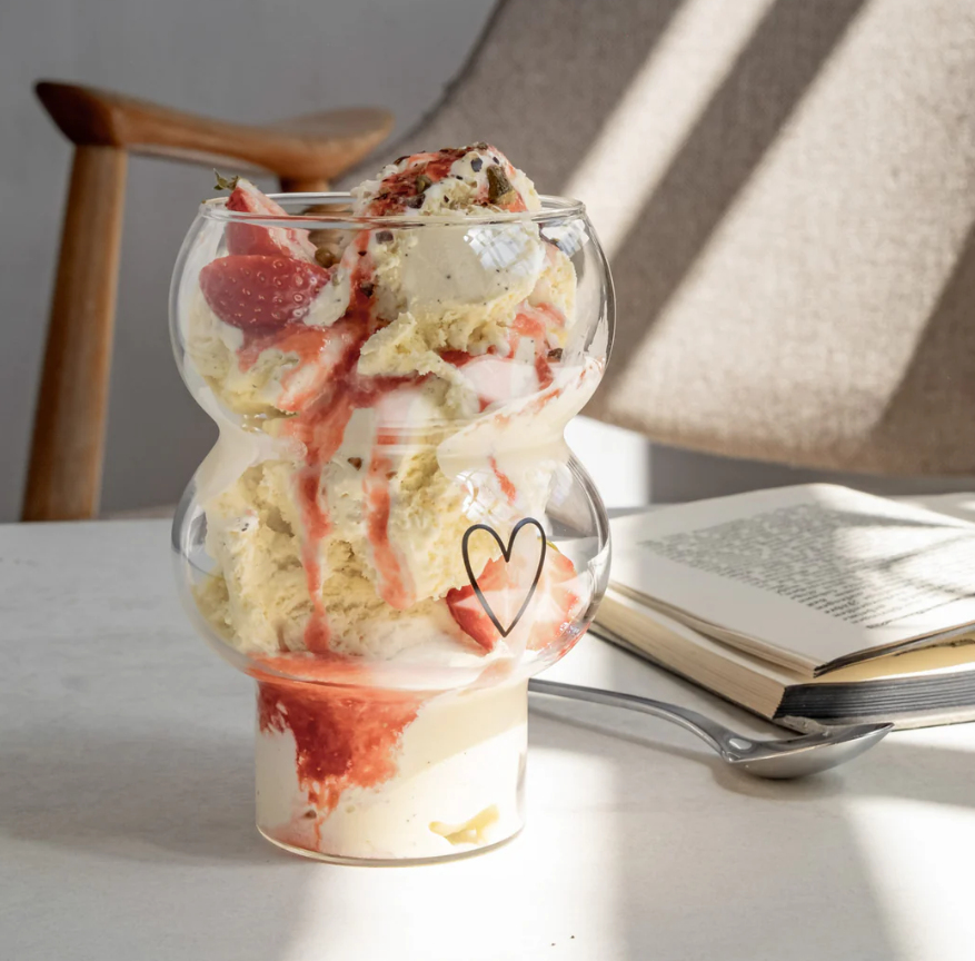 Double Bubble Glas Herz