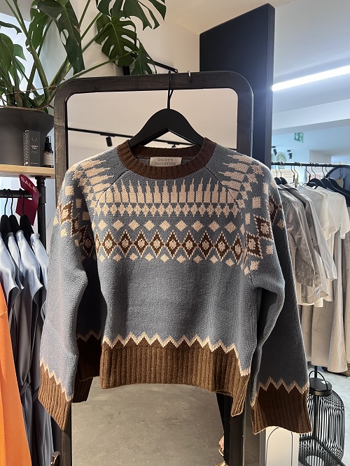 Kaschmir Jacquard Sweater Highgate sea pine