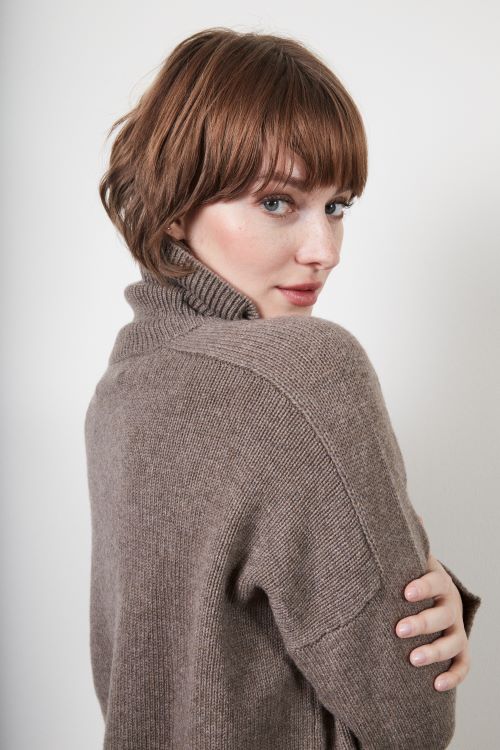 Kaschmir Rollkragenpullover Wayne eco walnut