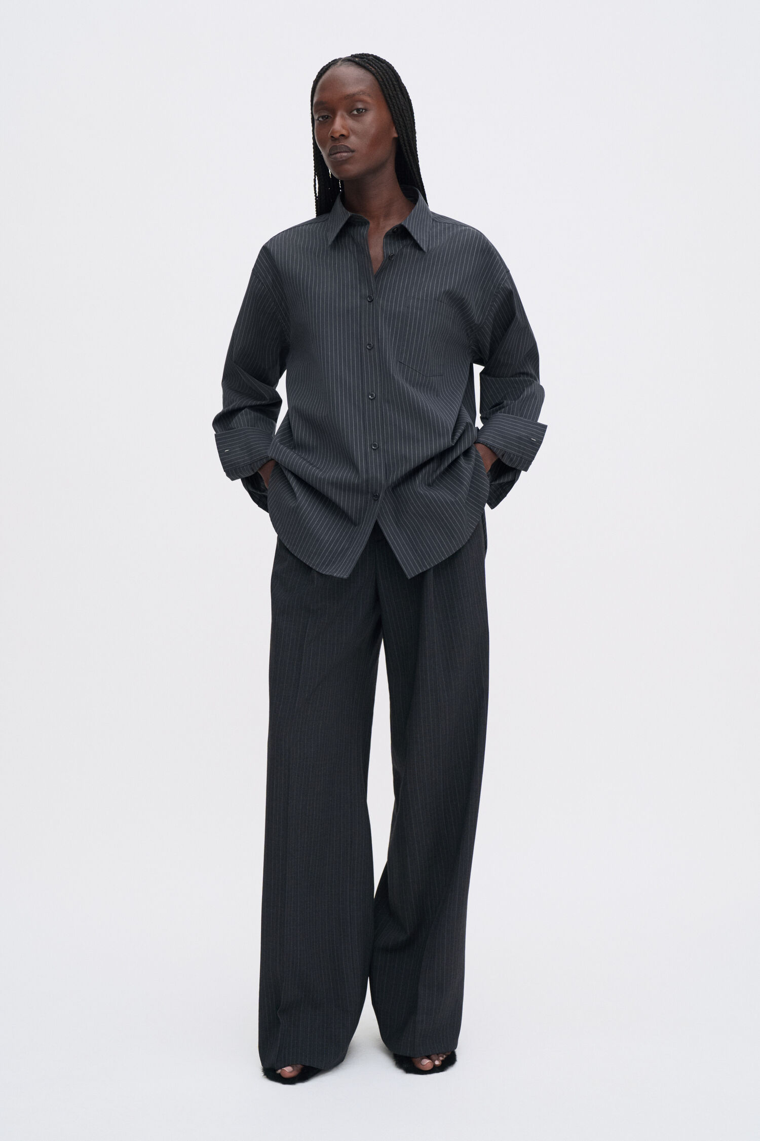 Shirt Sammy Pinstripe charc