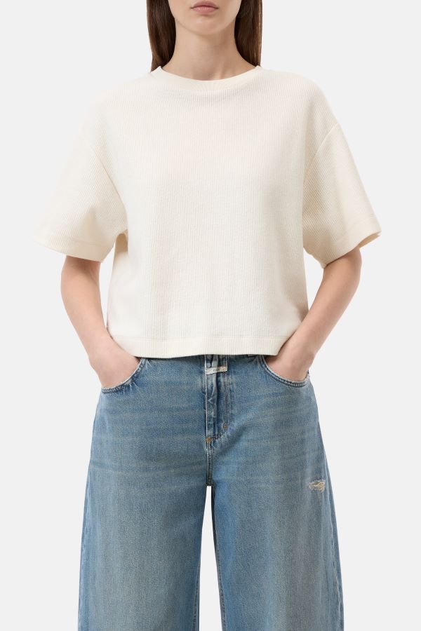 T-Shirt Strick ecru