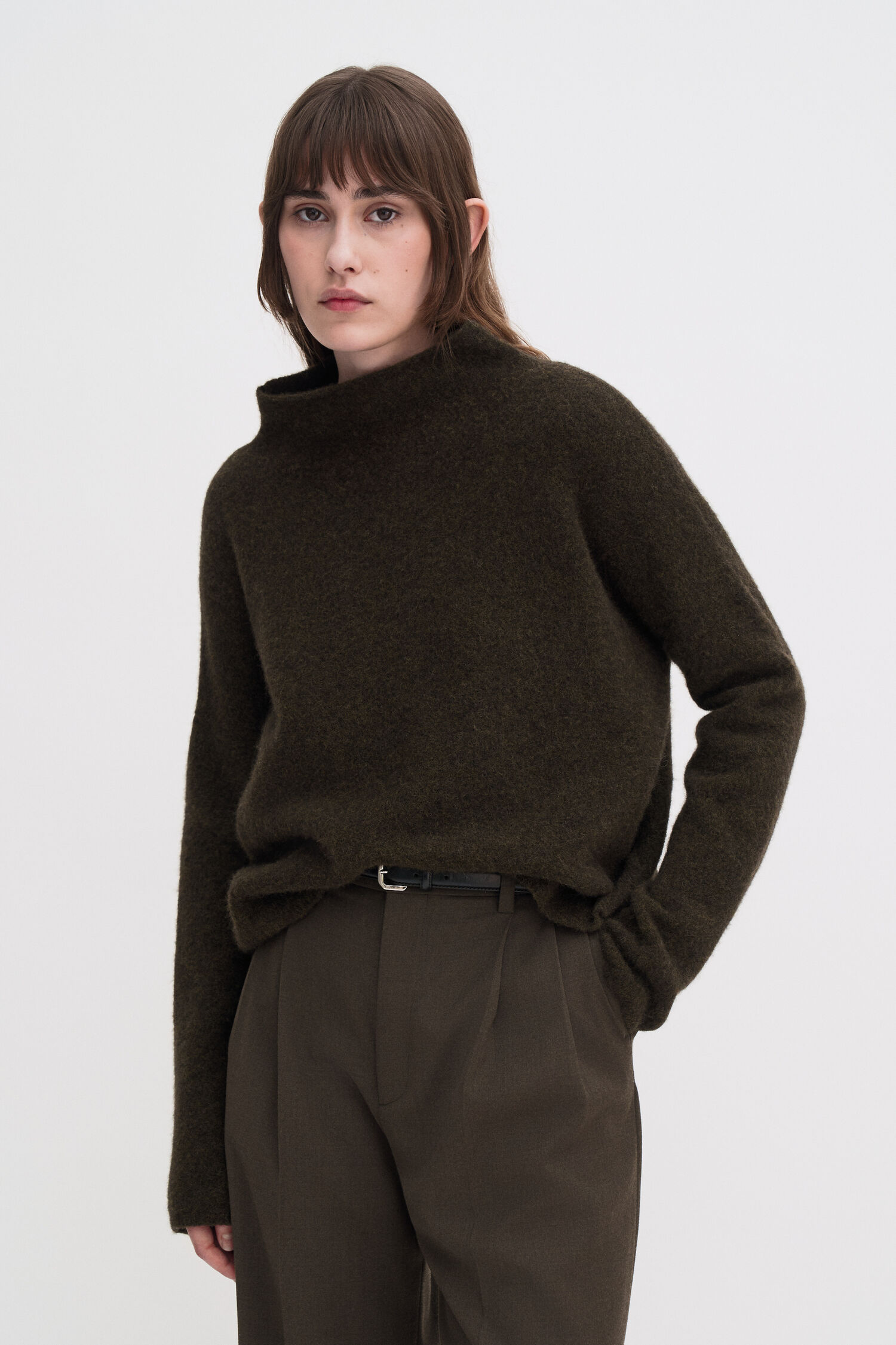 Pullover Mika Yak dark khaki