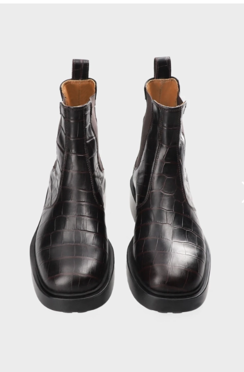 Boots CPH444 croco leather brown