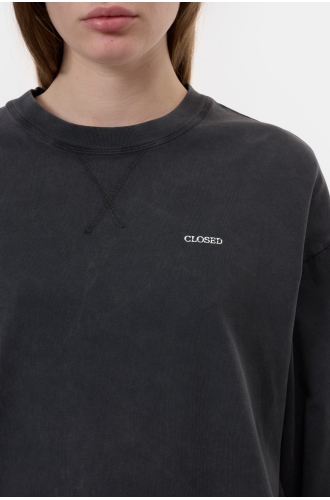 Shirt langarm Crewneck black