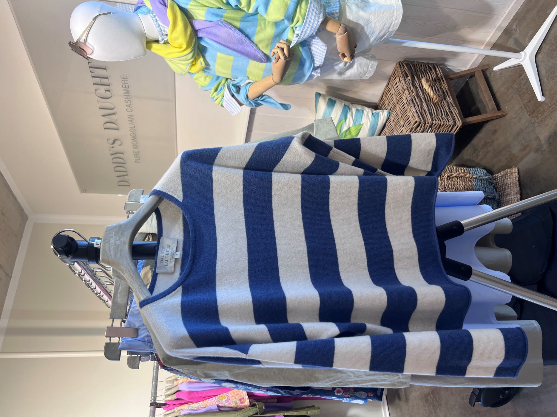 Kaschmirpullover Cirella boat neck riviera blue striped