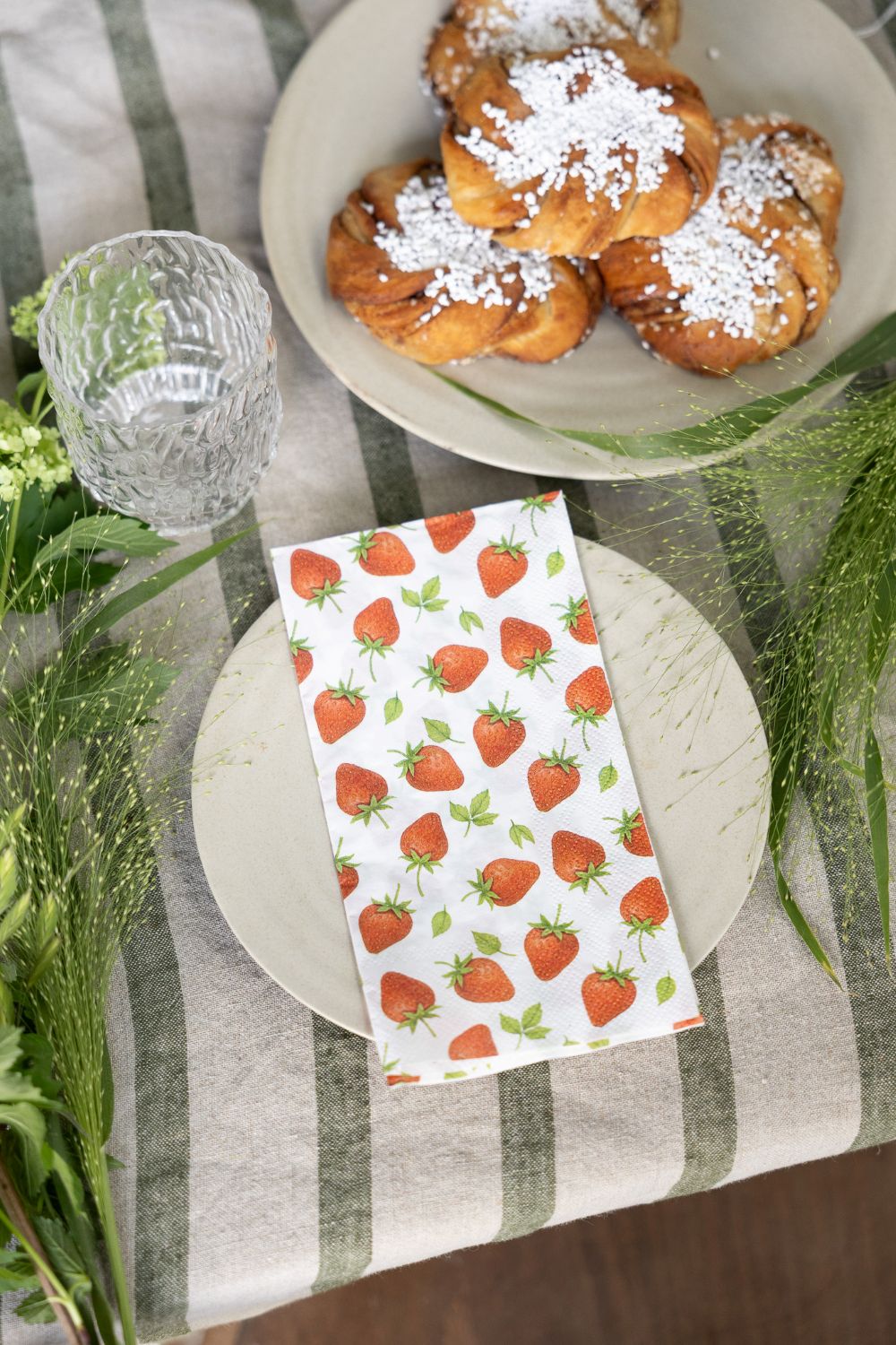 Servietten Jordgubbar