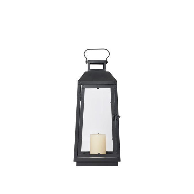 Laterne Lou, Eisen/Glas, Black