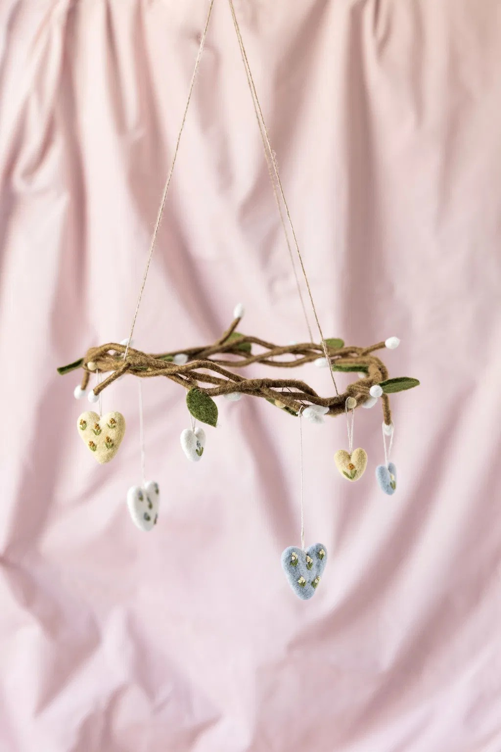 Anhänger Herz, Blumenmotiv, Multi