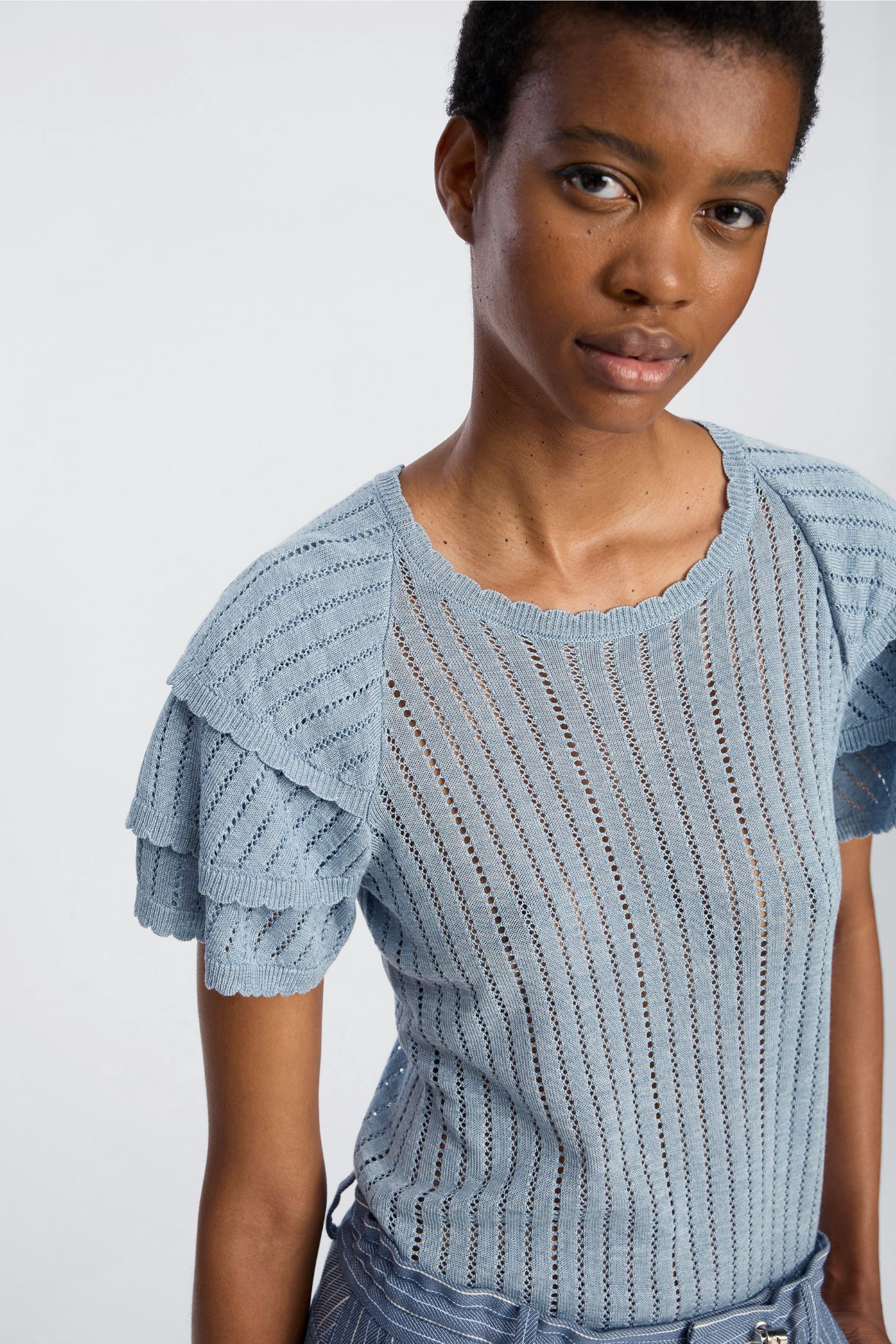 Stricktop BRADY Blue kurzarm