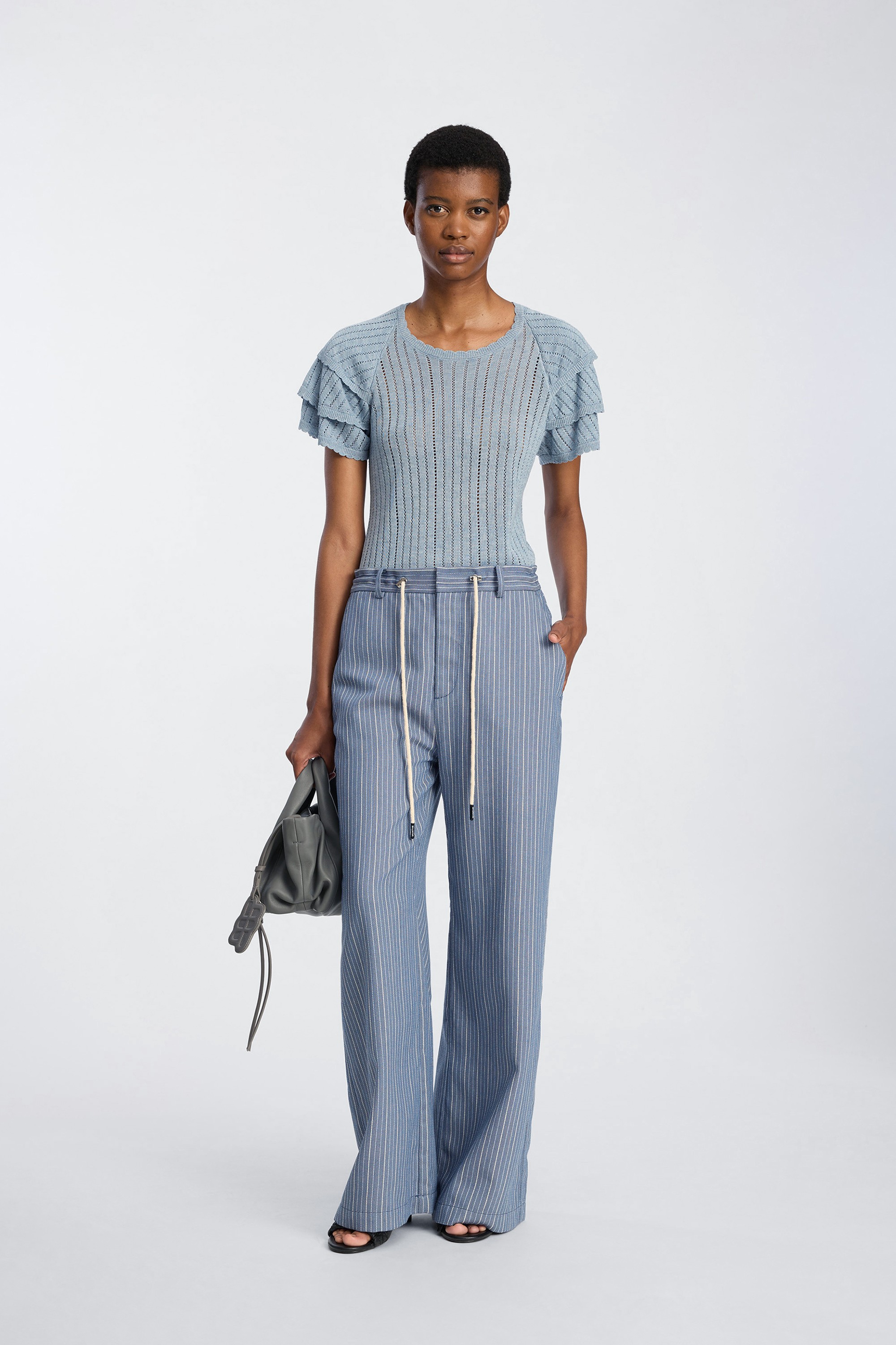 Stricktop BRADY Blue kurzarm