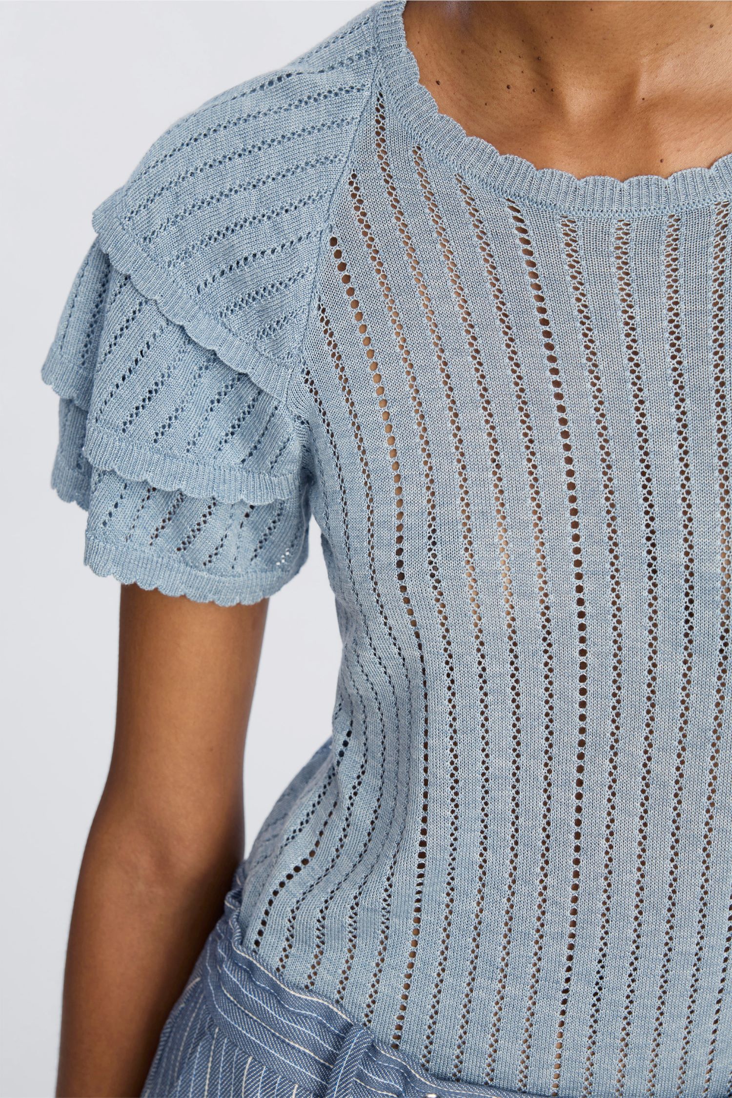 Stricktop BRADY Blue kurzarm