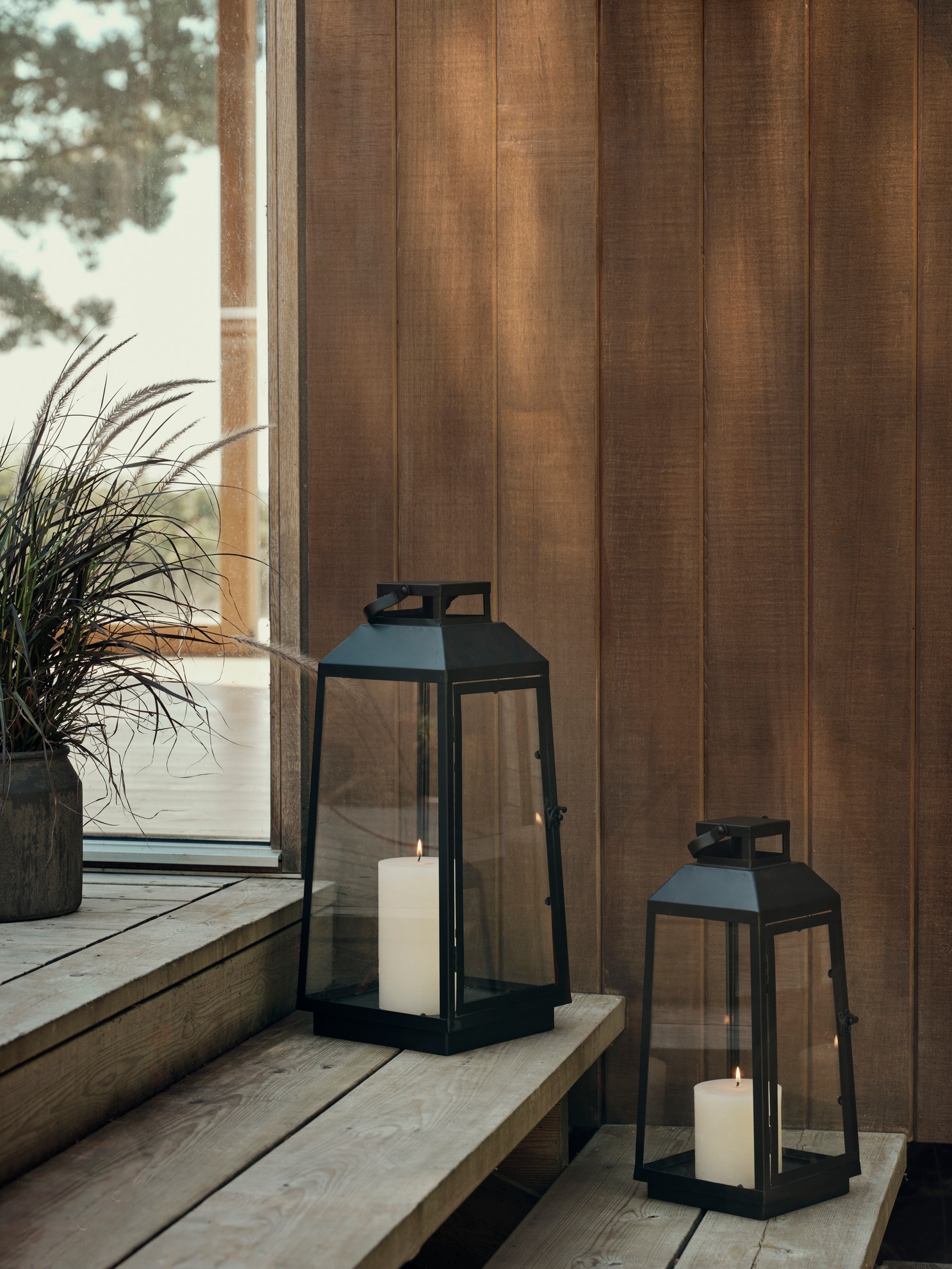 Laterne Lou Eisen Black M