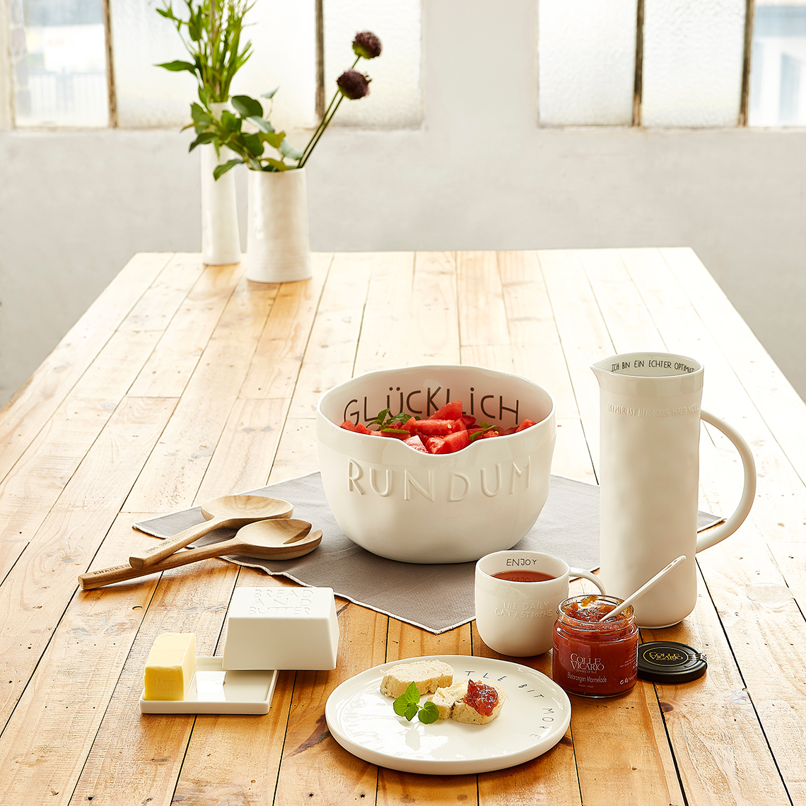 Porzellankrug Ich bin ein echter Optimist