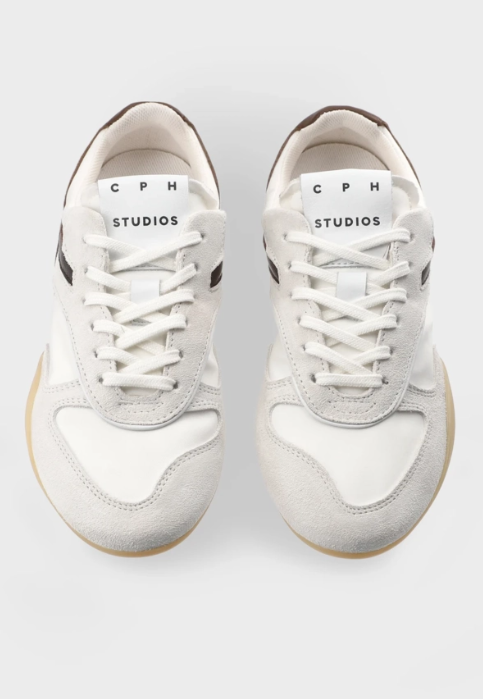 Sneaker CPH650 material mix white/ brown
