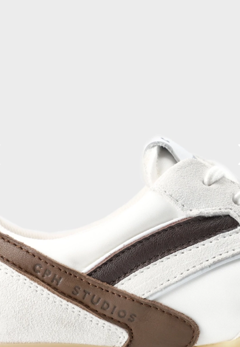 Sneaker CPH650 material mix white/ brown