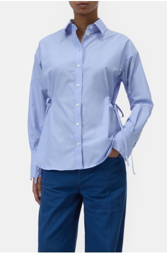 Bluse mit Schnürung sky blue