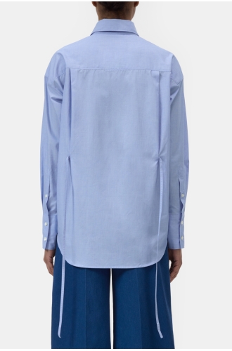 Bluse mit Schnürung sky blue
